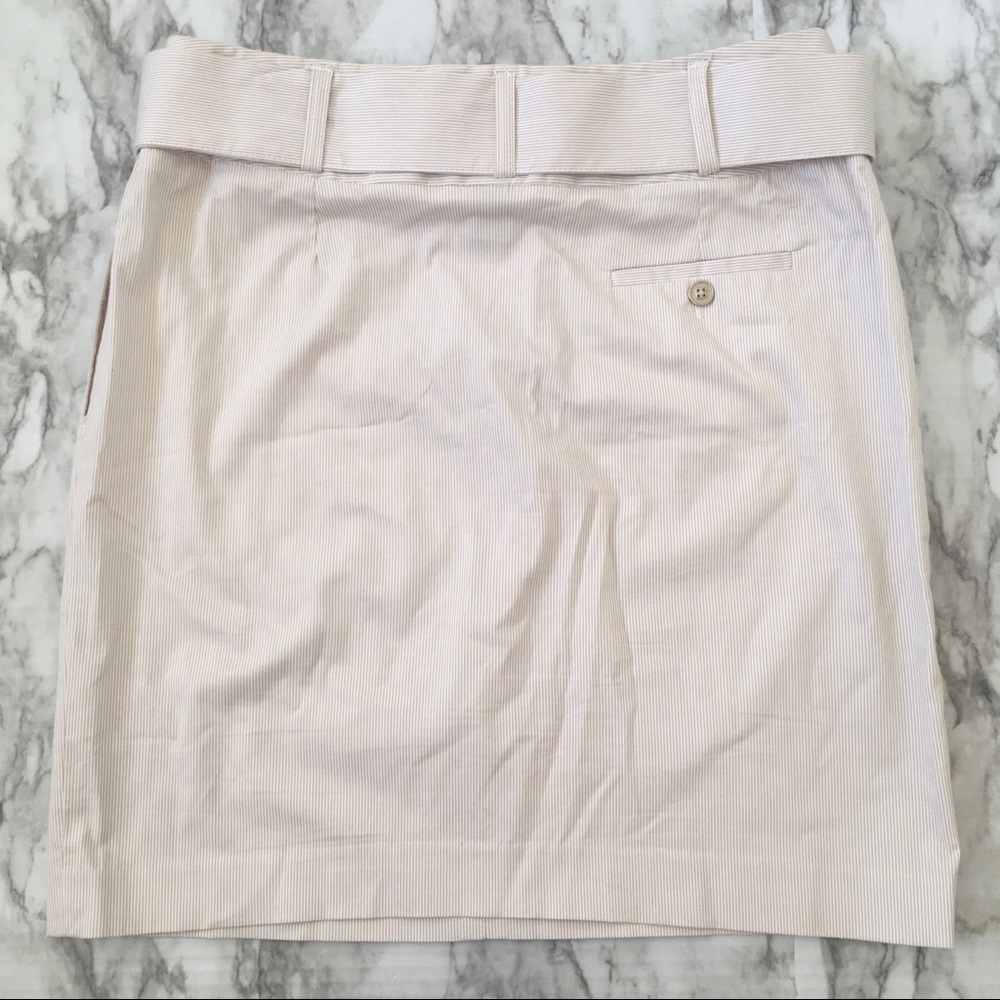 rafaella PETITE Beige and White Striped Skirt, 12P - Picture 4 of 9